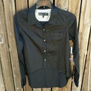 Vans Blouse Black Hi Low Nwt Rocker Fashion Large
